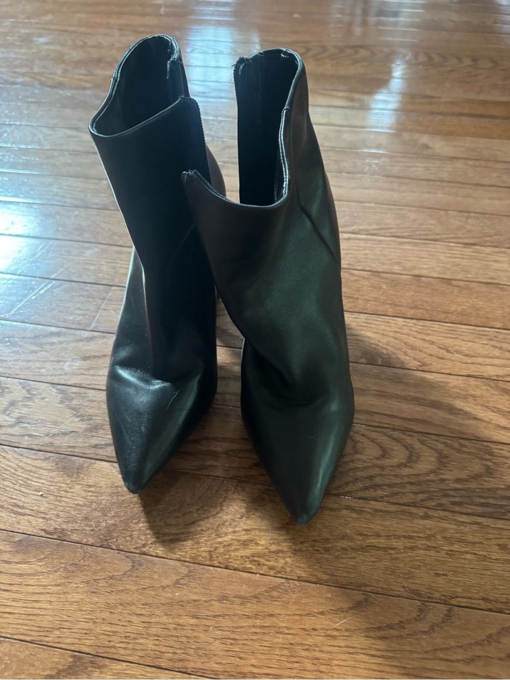 Black Pointed Toe Ankle Boots - Women